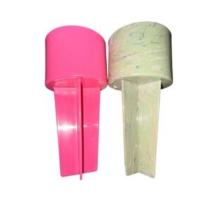 Spiker Lifestyle Beach Cup Holders Set of 2 Minty Swirl & Neon Pink Sand Coaster